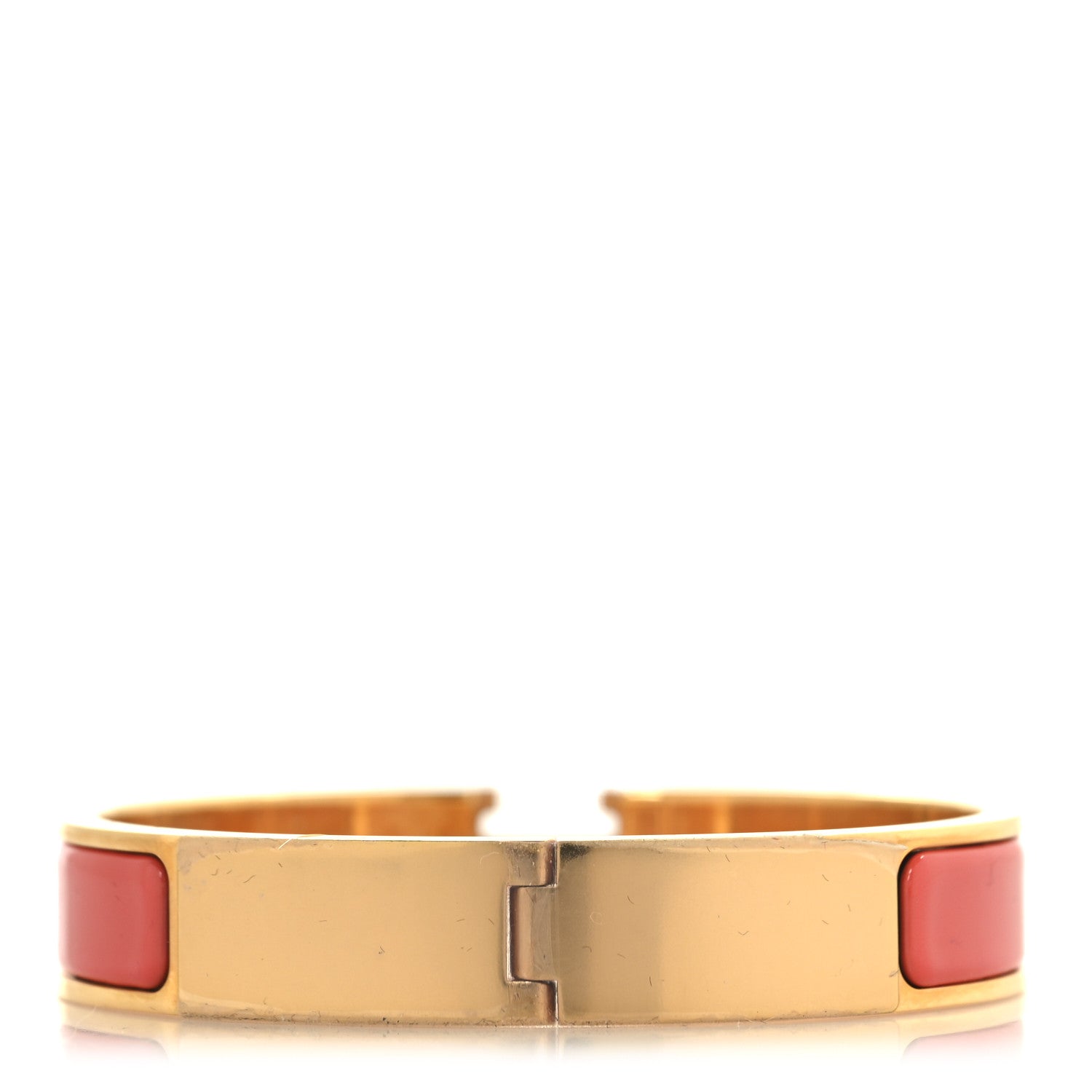 Hermes Enamel Narrow Clic Clac H Bracelet GM Rose Patch 3 of 4