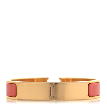 Hermes Enamel Narrow Clic Clac H Bracelet GM Rose Patch 3 of 4