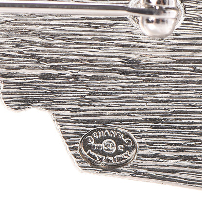 Chanel Crystal CC Arrow Brooch Silver 4 of 5