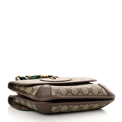 Gucci GG Supreme Monogram Web Small Neo Vintage Double Flap Messenger Bag Brown 4 of 13