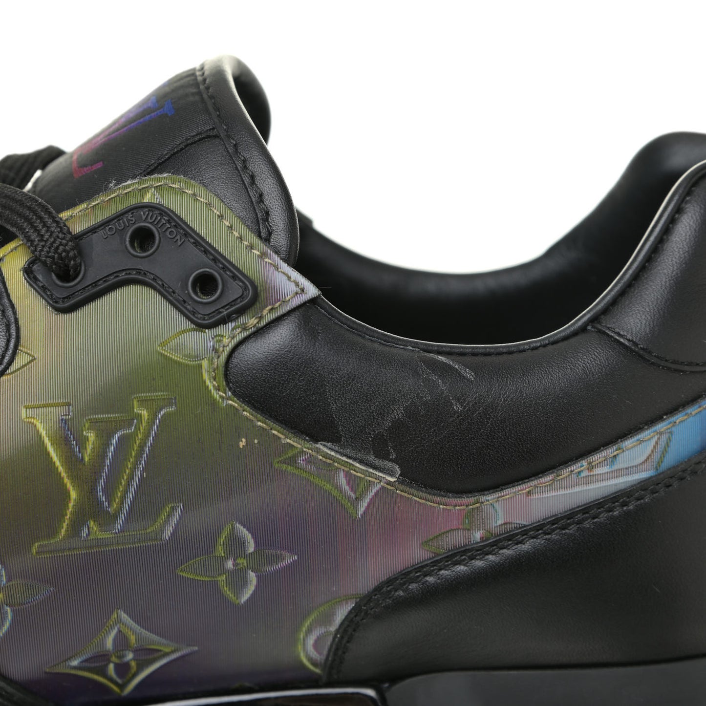 Calfskin Iridescent Monogram Rivoli Sneakers 10 Black