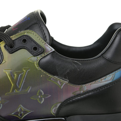 Louis Vuitton Calfskin Iridescent Monogram Rivoli Sneakers 10 Black 11 of 15