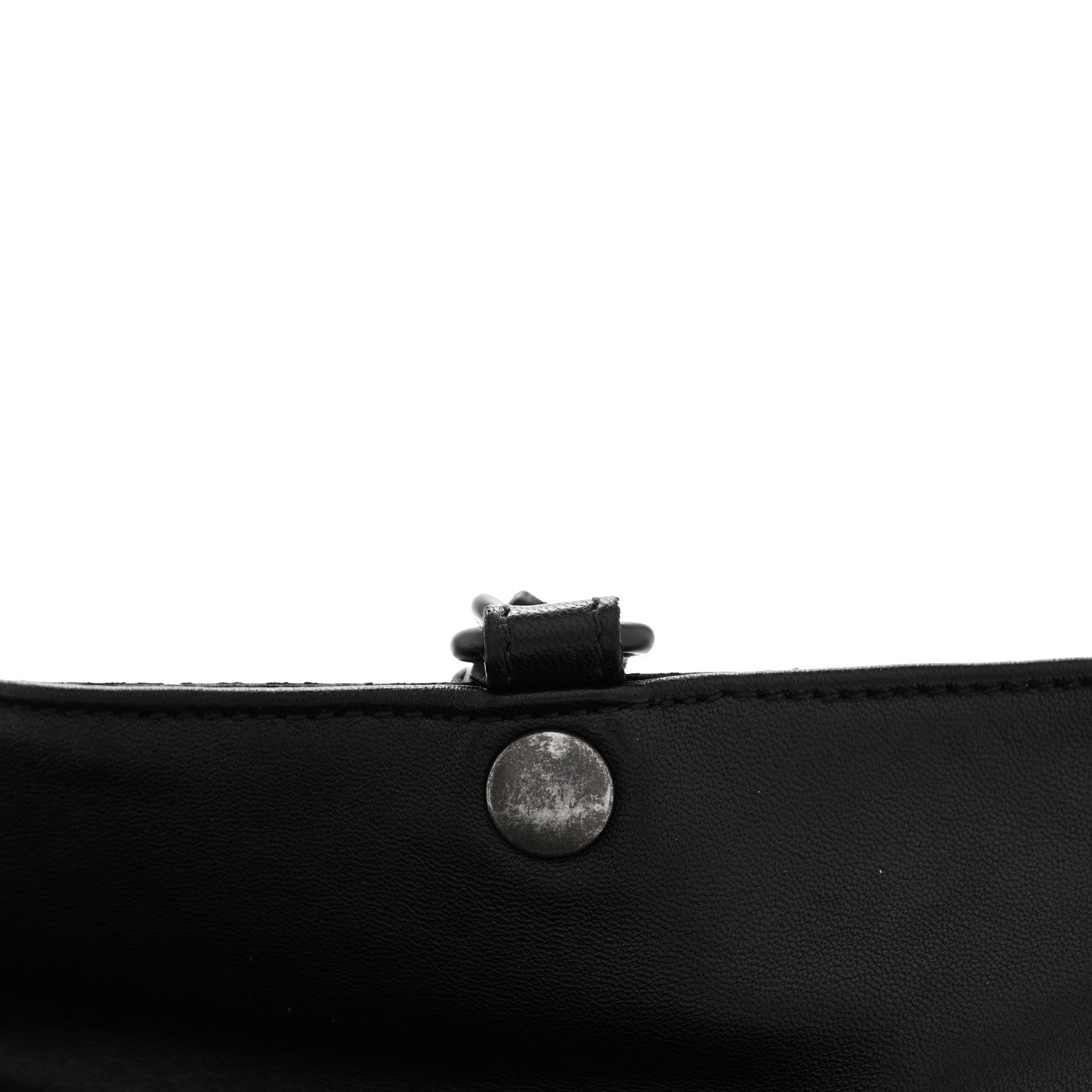 Bottega Veneta Nappa Intrecciato Flat Shoulder Bag Black 13 of 15