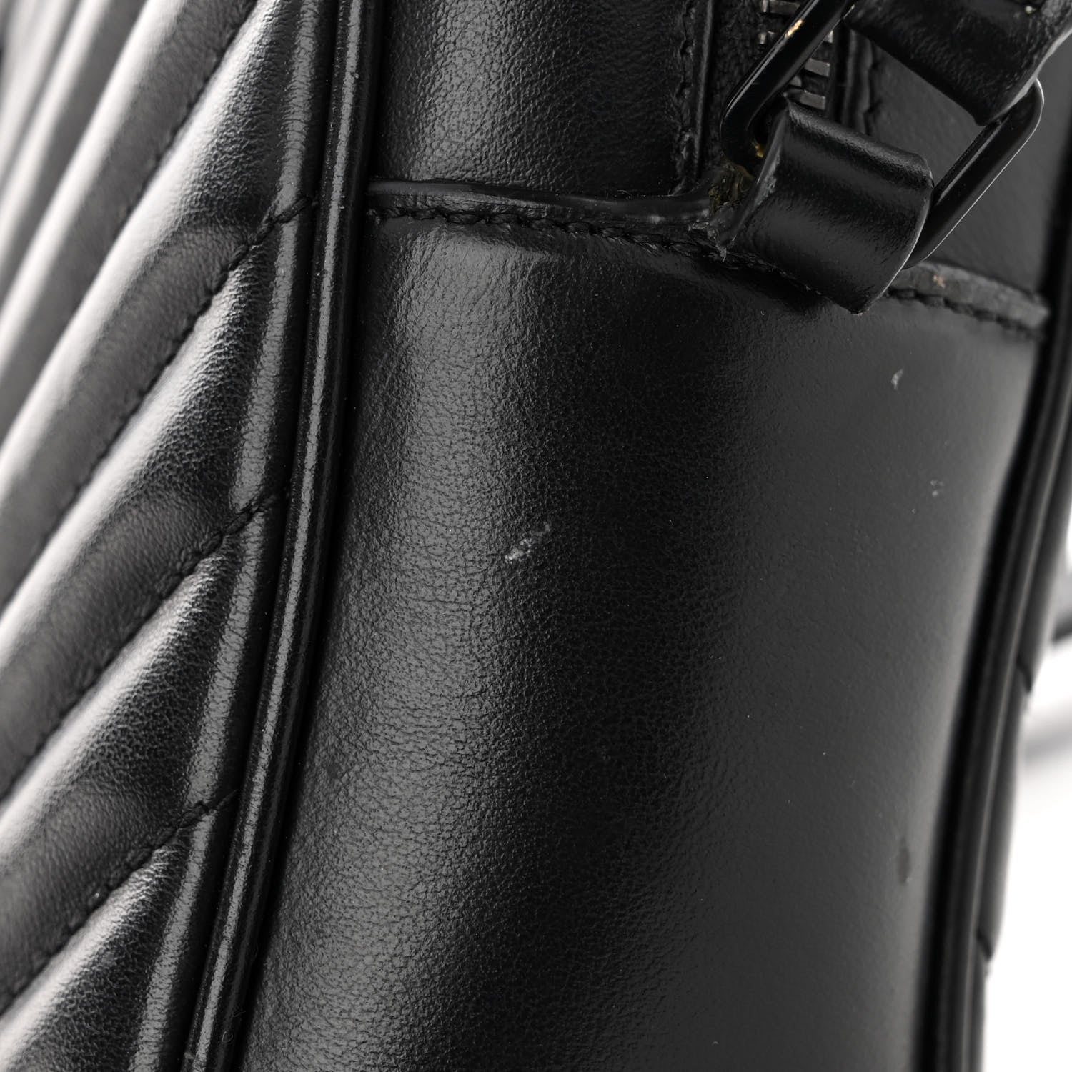 Saint Laurent Calfskin Matelasse Monogram Monochrome Lou Camera Bag Black 11 of 12