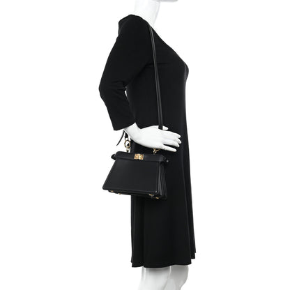 Fendi Shiny Nappa Petite Peekaboo I SEE U Satchel Black 2 of 12