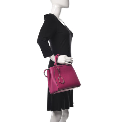 Fendi Vitello Elite Petite 2Jours Tote Magenta 2 of 10