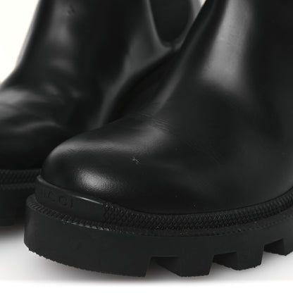 Gucci Calfskin Crystal GG Trip Chelsea Ankle Boots 35.5 Black 12 of 13