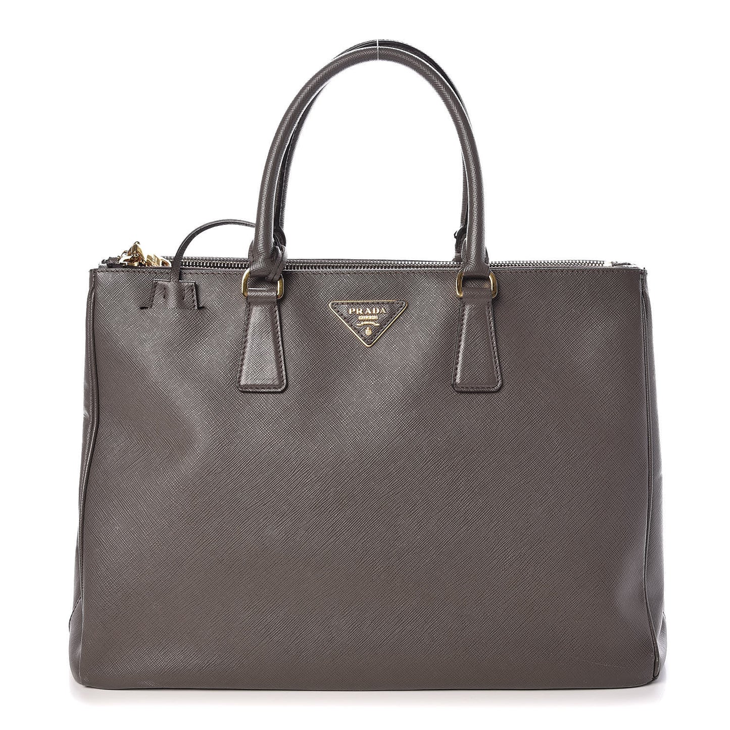 Saffiano Medium Galleria Double Zip Tote Grafite