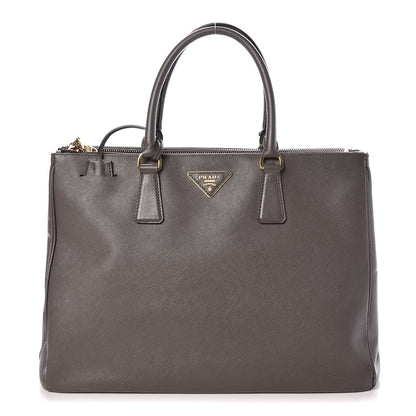 Prada Saffiano Medium Galleria Double Zip Tote Grafite 1 of 16