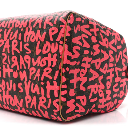Louis Vuitton Monogram Graffiti Speedy 30 Fuchsia 10 of 11