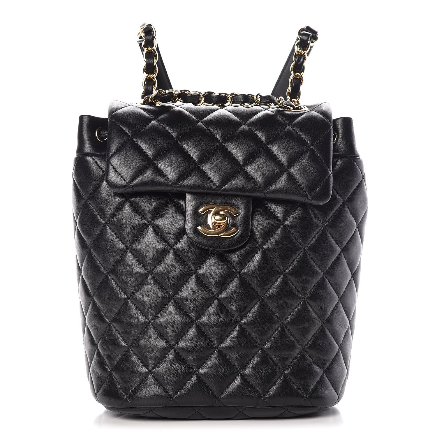 Chanel Calfskin Quilted Mini Urban Spirit Backpack Black 1 of 9