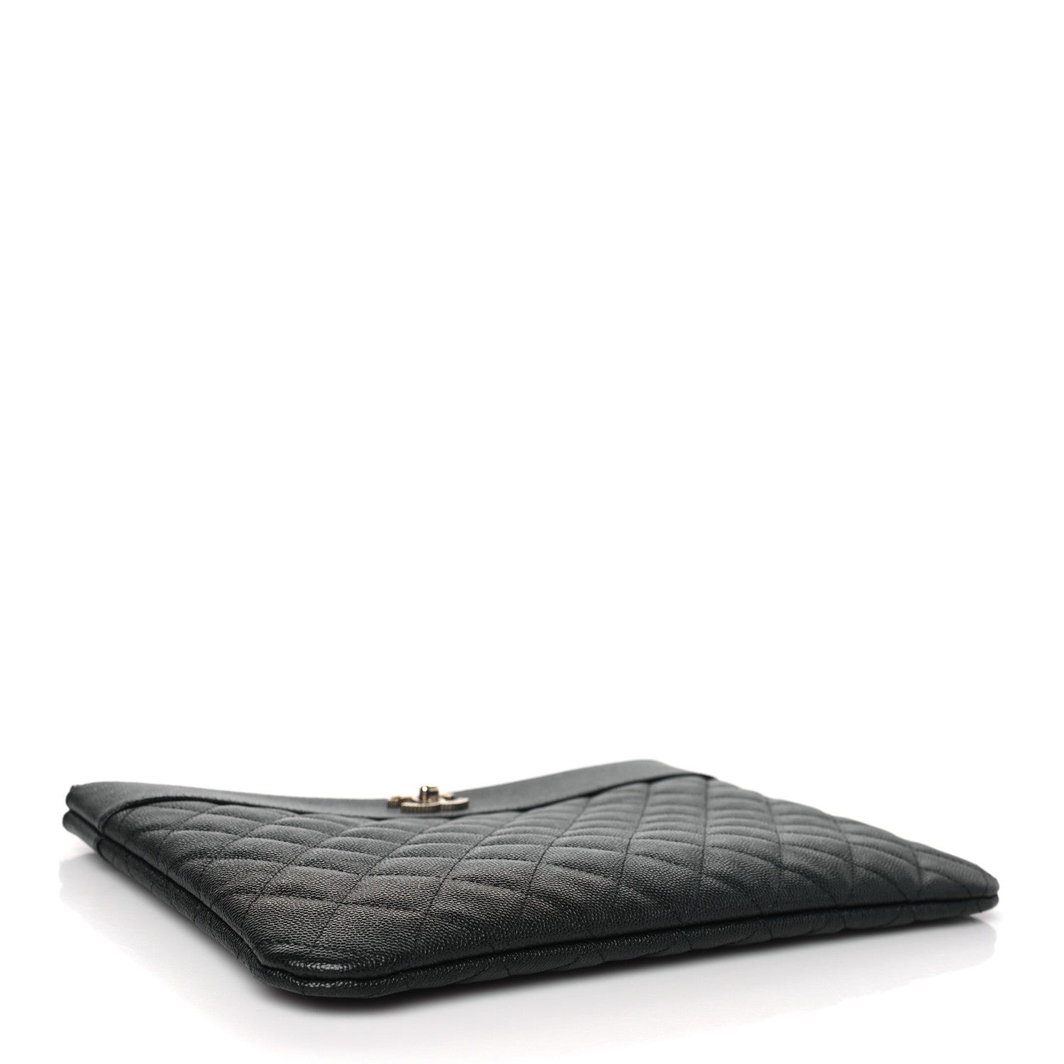 Chanel Caviar Quilted Medium Vintage Mademoiselle Cosmetic Case Black 4 of 11