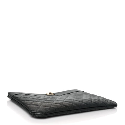 Chanel Caviar Quilted Medium Vintage Mademoiselle Cosmetic Case Black 4 of 11