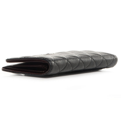 Chanel Caviar Quilted Yen Wallet Black 4 of 8