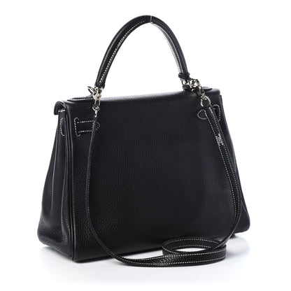 Hermes Taurillon Clemence Kelly Retourne 28 Black 2 of 27