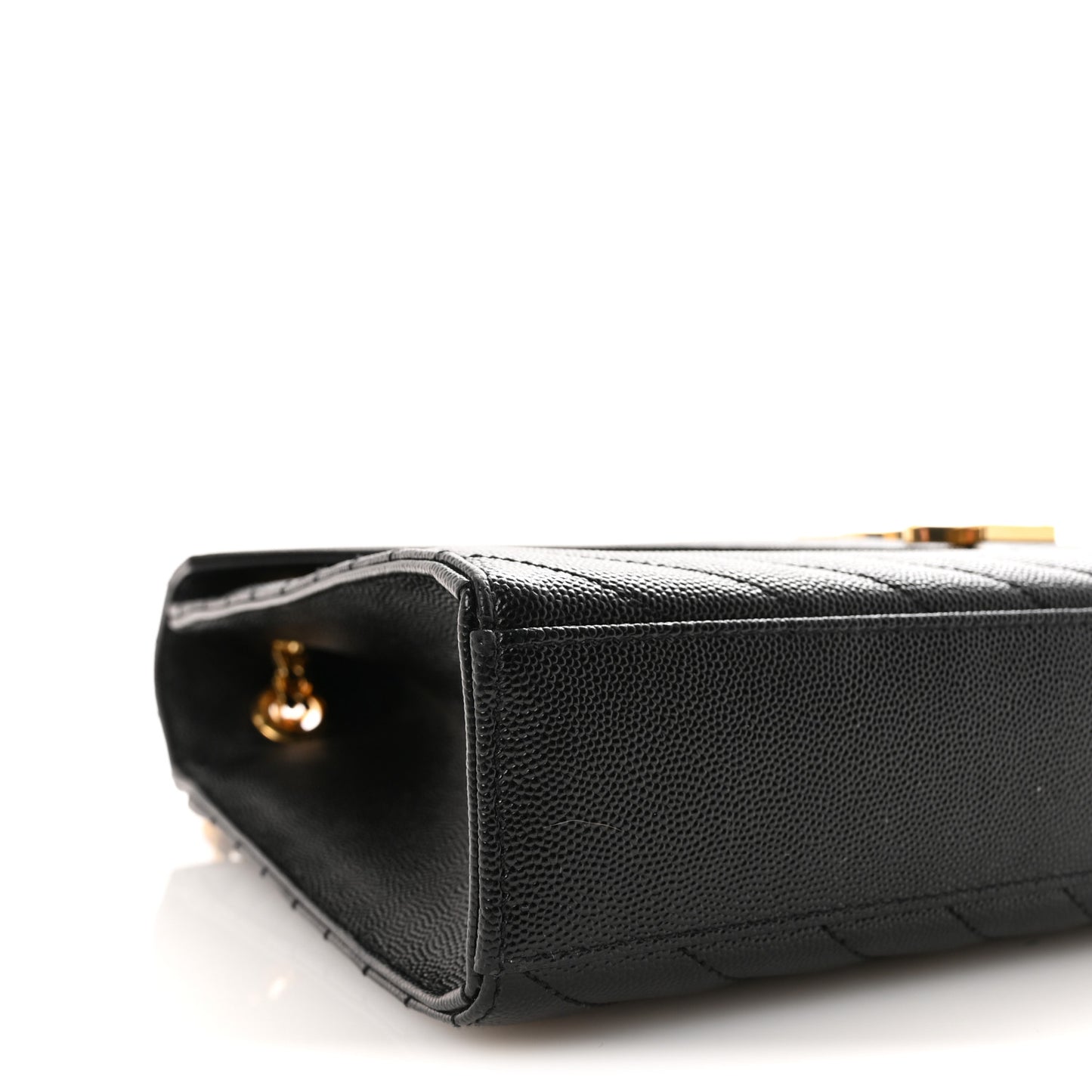 Grain De Poudre Matelasse Chevron Large Monogram Satchel Black