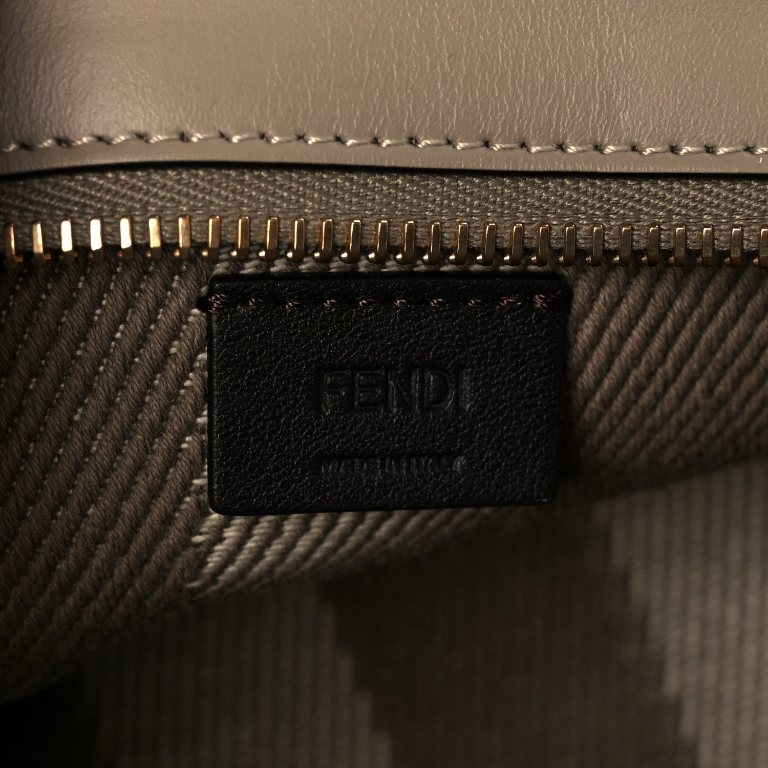 Fendi Denim Jacquard FF Effect Vitello Grace Mini Roll Tote Dove White Dove 6 of 11