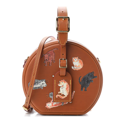 Louis Vuitton Calfskin Catogram Petite Boite Chapeau Tan 1 of 9