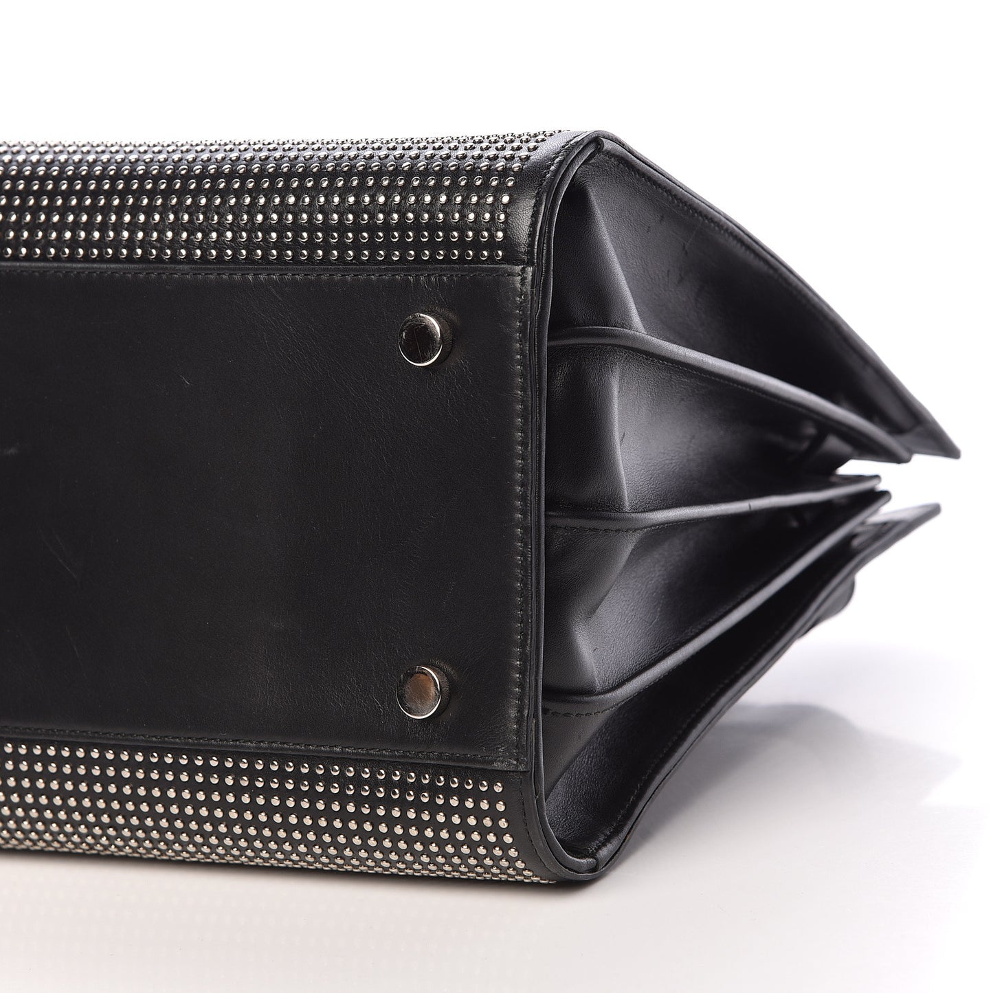 Calfskin Studded Small Sac De Jour Black