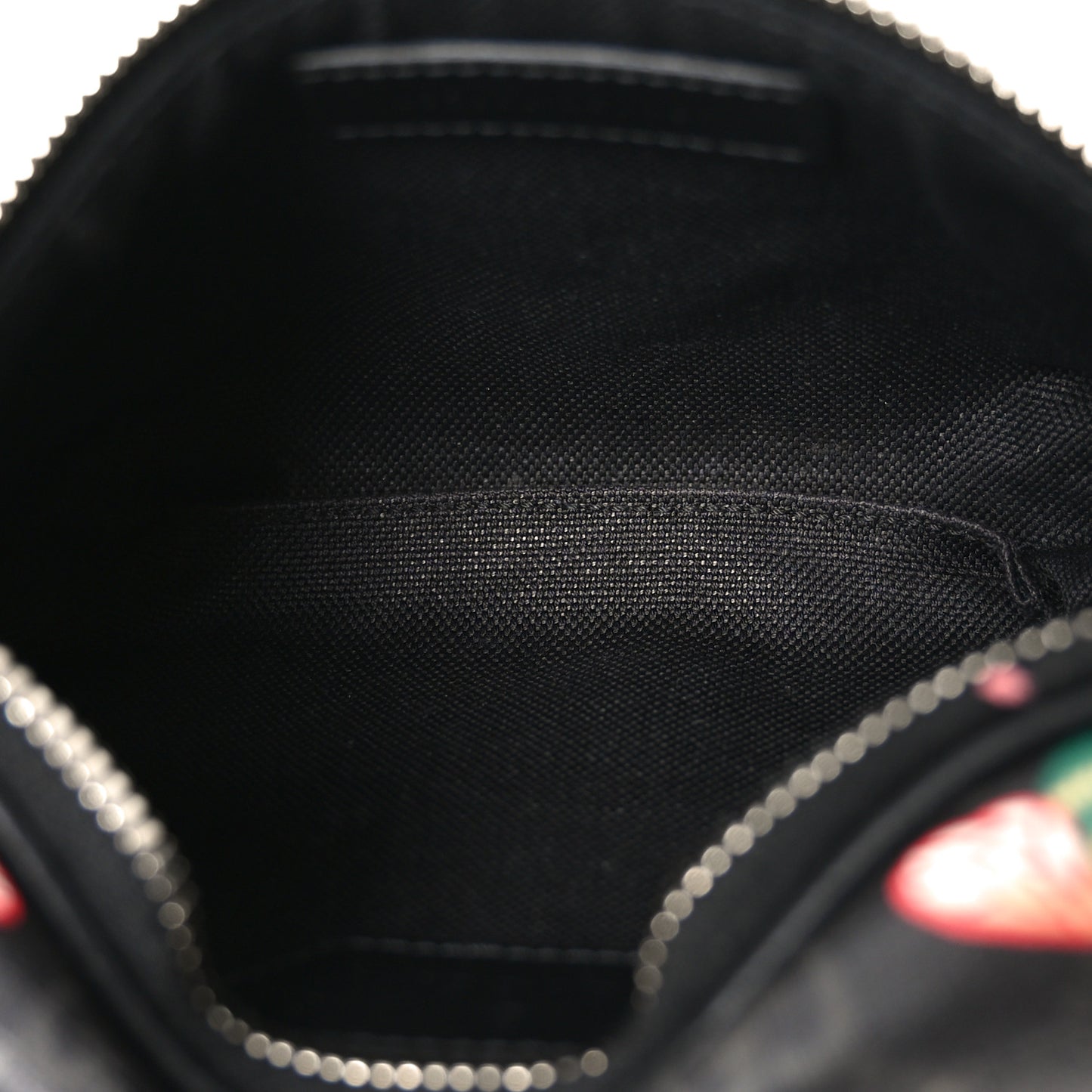GG Supreme Monogram Bee Multicolor Appia Calfskin Belt Bag Black Multicolor