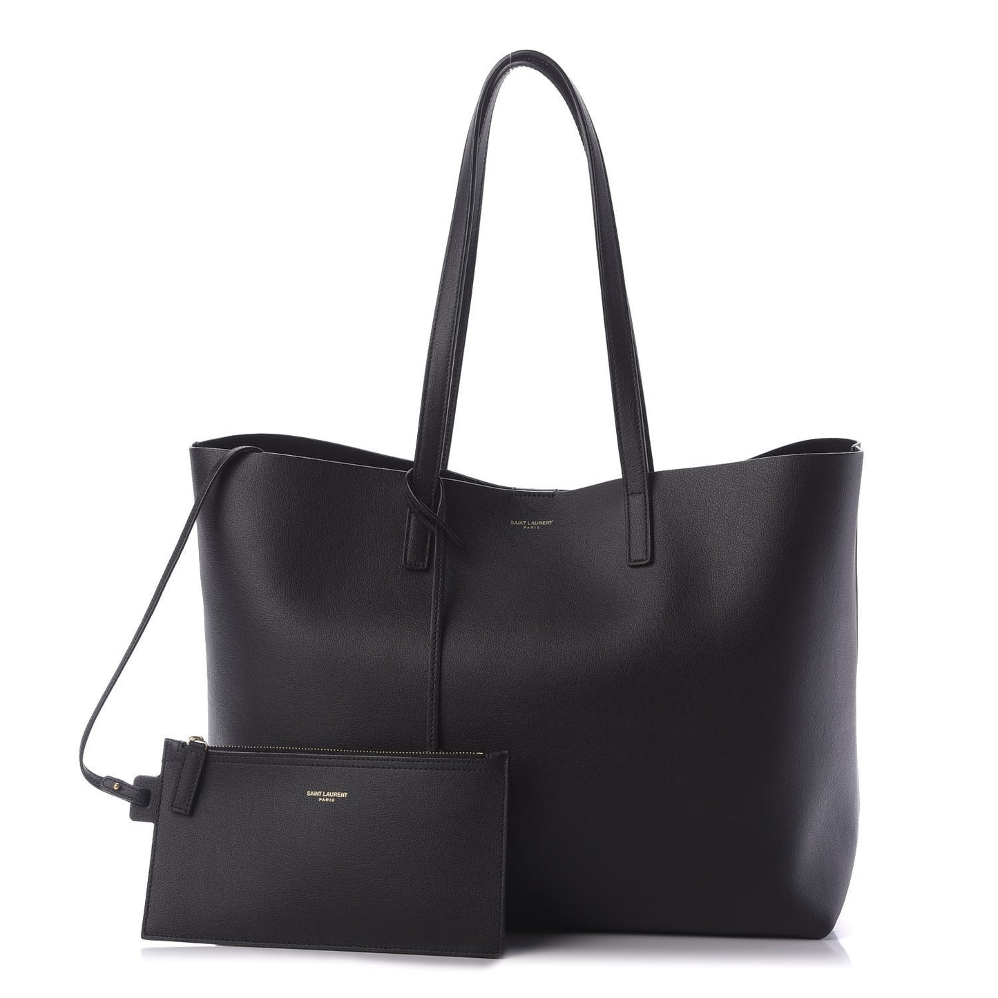 Calfskin Large Shopping Tote Black