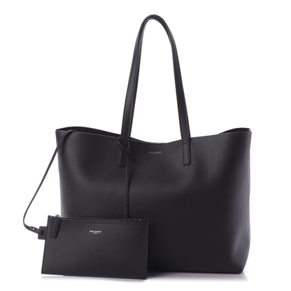 Saint Laurent Calfskin Large Shopping Tote Black 1 of 8