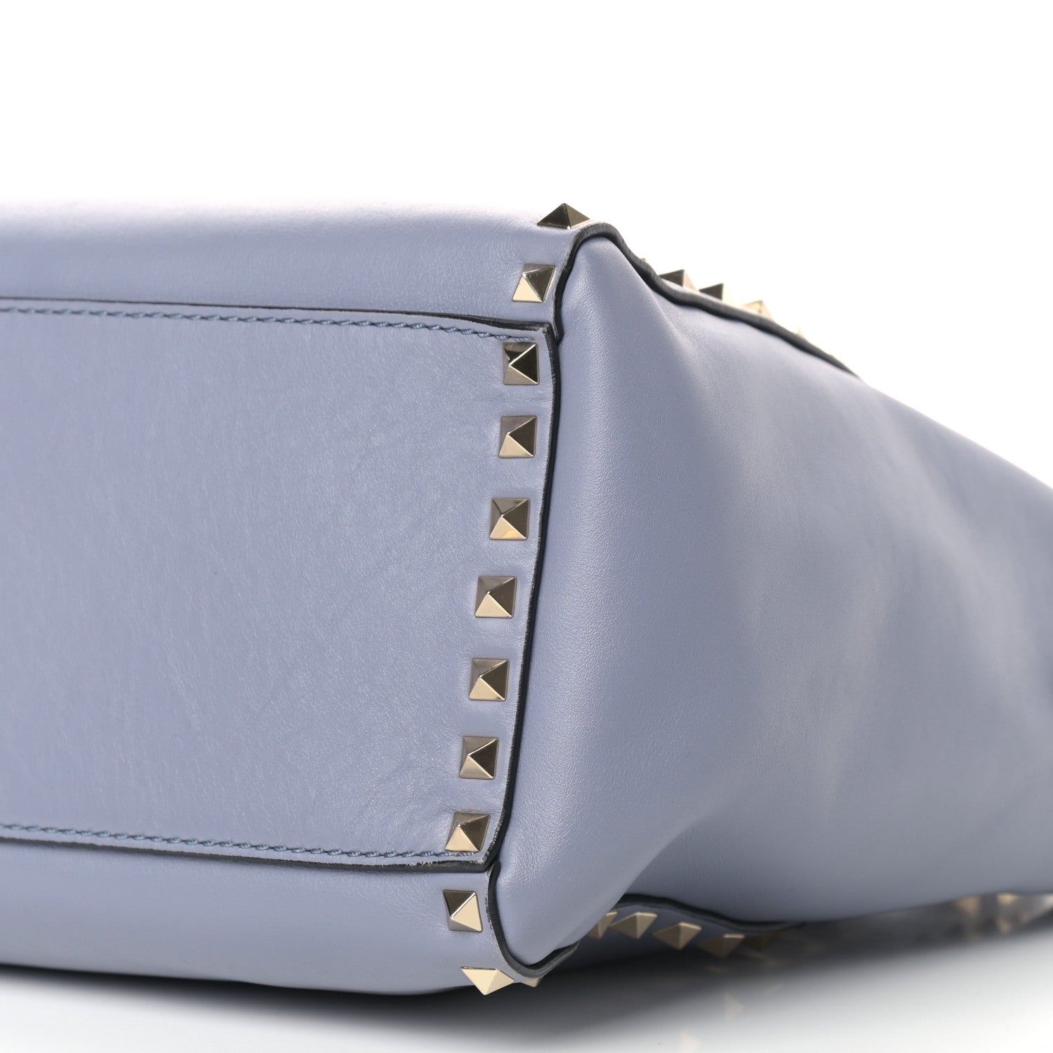 Valentino Garavani Vitello Rockstud Double Handle Tote London Stone 8 of 13
