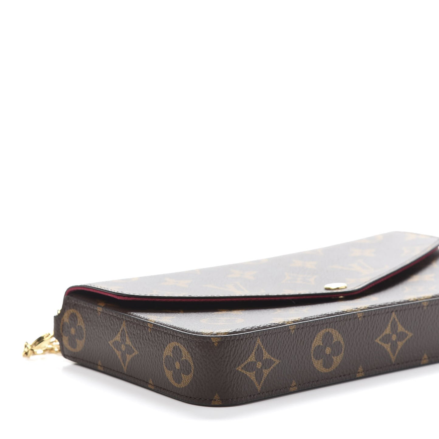 Monogram Pochette Felicie Chain Wallet Fuchsia