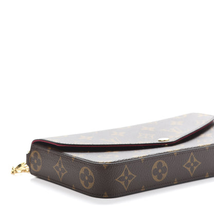 Louis Vuitton Monogram Pochette Felicie Chain Wallet Fuchsia 8 of 13