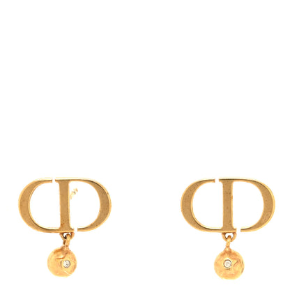 Christian Dior Metal Petit CD Stud Earrings Gold 1 of 4