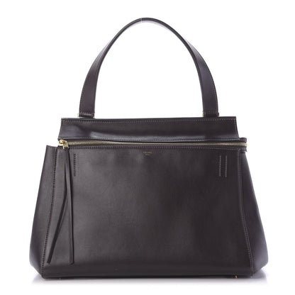 Celine Smooth Calfskin Large Edge Shoulder Bag Brown 1 of 9