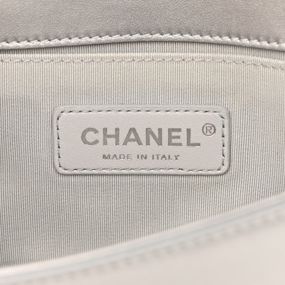 Chanel Metallic Lambskin PVC Quilted Small Boy Flap Blue 6 of 15