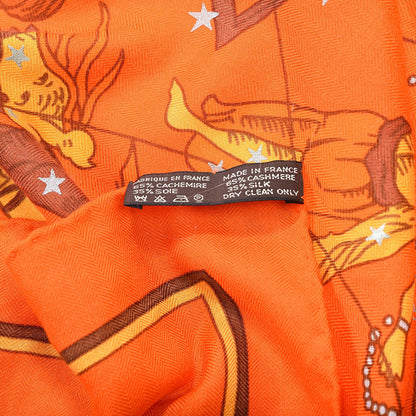 Hermes Cashmere Silk Hemisphaerium Coeli Boreale Shawl 140 5 of 5