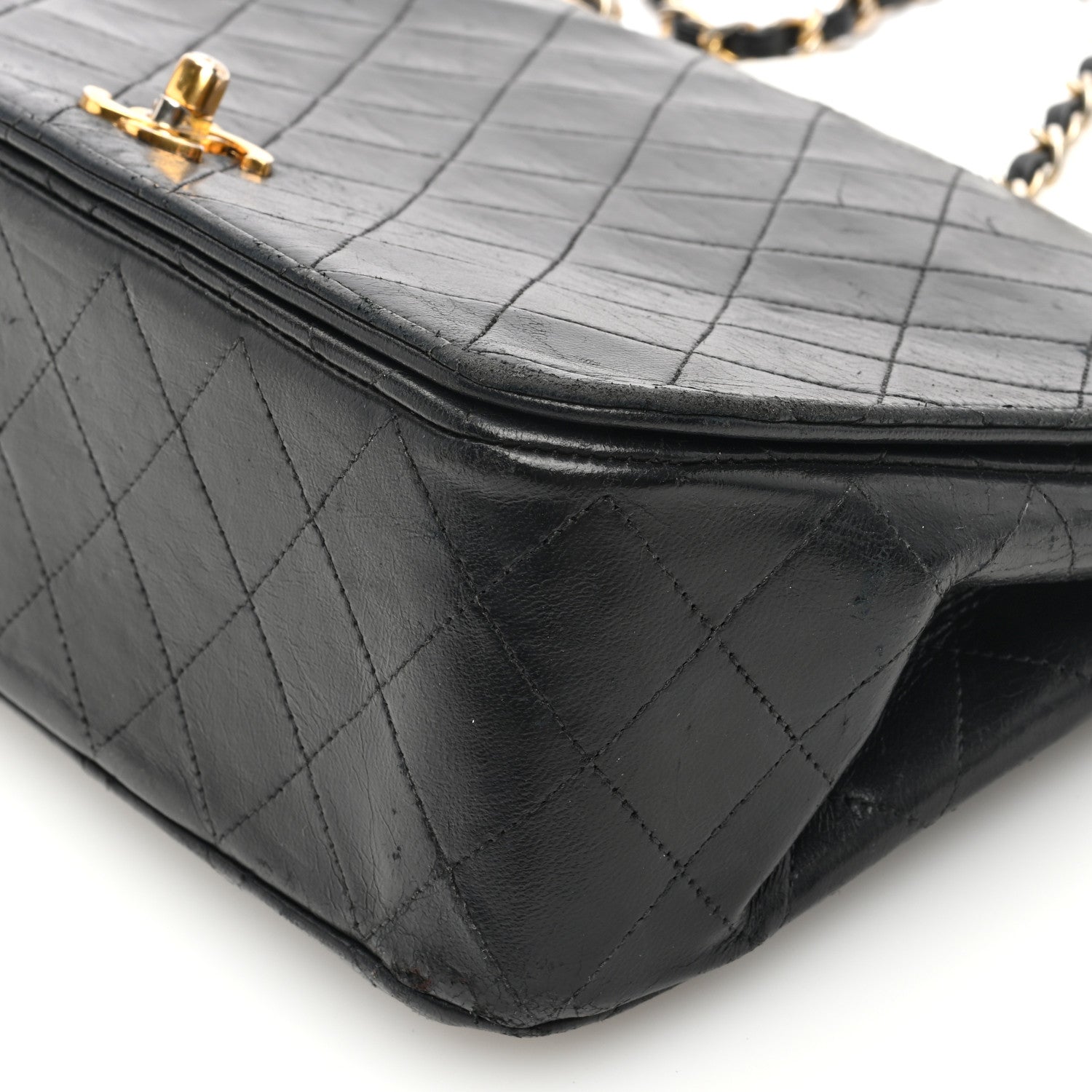Chanel Lambskin Quilted Medium Double Pocket Flap Black 10 of 12