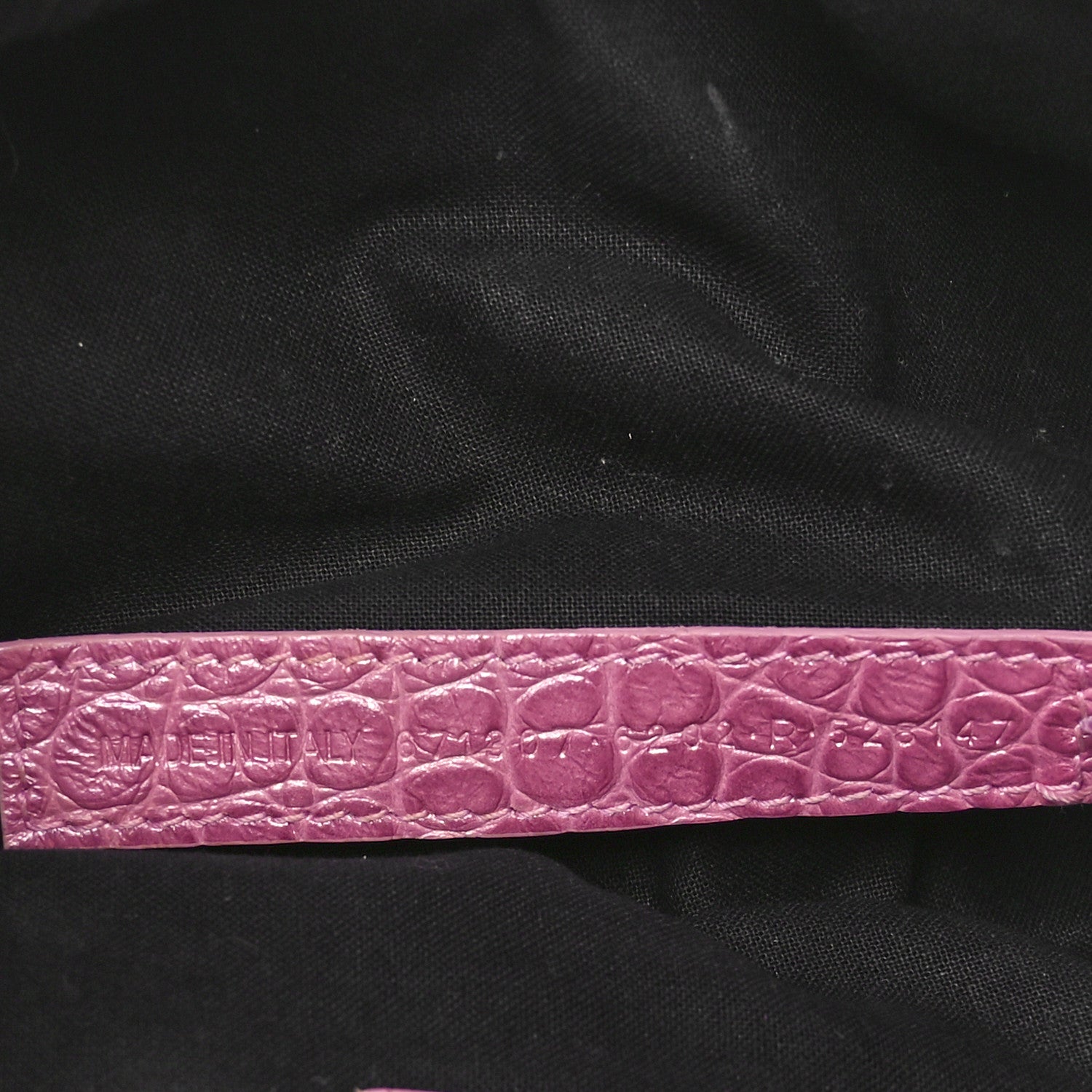 Balenciaga Metallic Extra Supple Calfskin Crystal Crocodile Embossed Small Le Cagole Shoulder Bag Pink 8 of 11