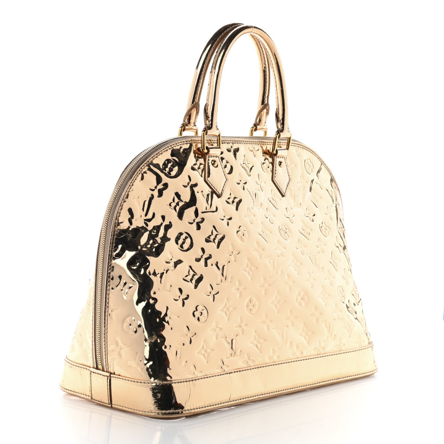 Louis Vuitton Monogram Miroir Alma MM Gold 3 of 10