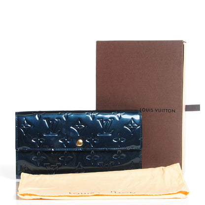 Louis Vuitton Vernis Sarah Wallet Blue Nuit 8 of 8