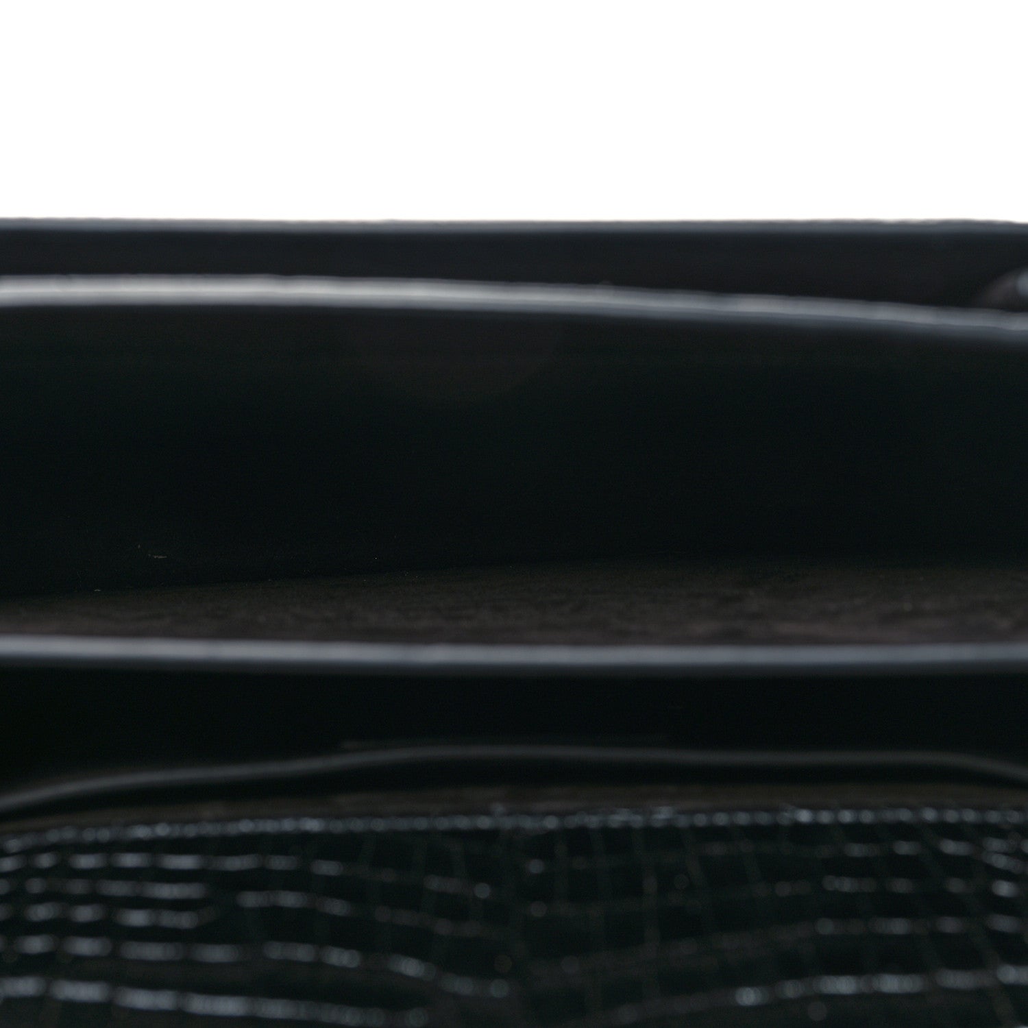 Saint Laurent Calfskin Crocodile Embossed Medium Monogram Sunset Black 5 of 11