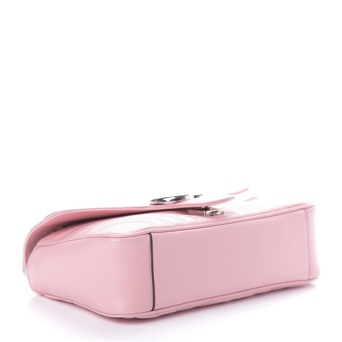 Calfskin Matelasse Small GG Marmont Shoulder Bag Wild Rose