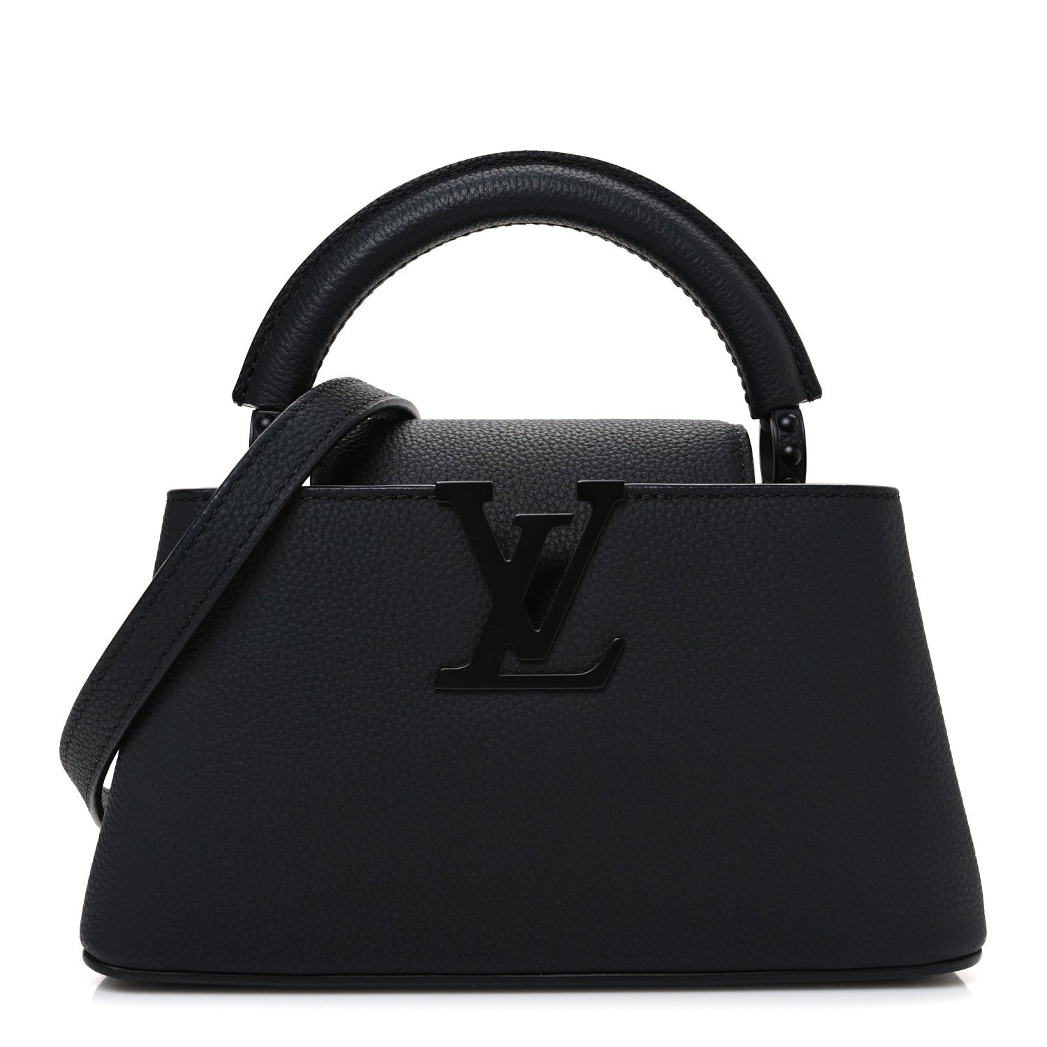 Louis Vuitton Matte Taurillon Capucines East West Mini All Black 1 of 9