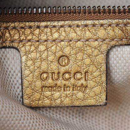 Gucci Metallic Pebbled Calfskin Medium Soho Chain Shoulder Bag Gold Ombre 6 of 10