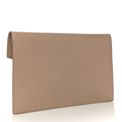 Saint Laurent Grain De Poudre Uptown Pouch Dark Beige 3 of 11