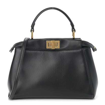 Fendi Nappa Mini Peekaboo Iconic Satchel Black 1 of 10