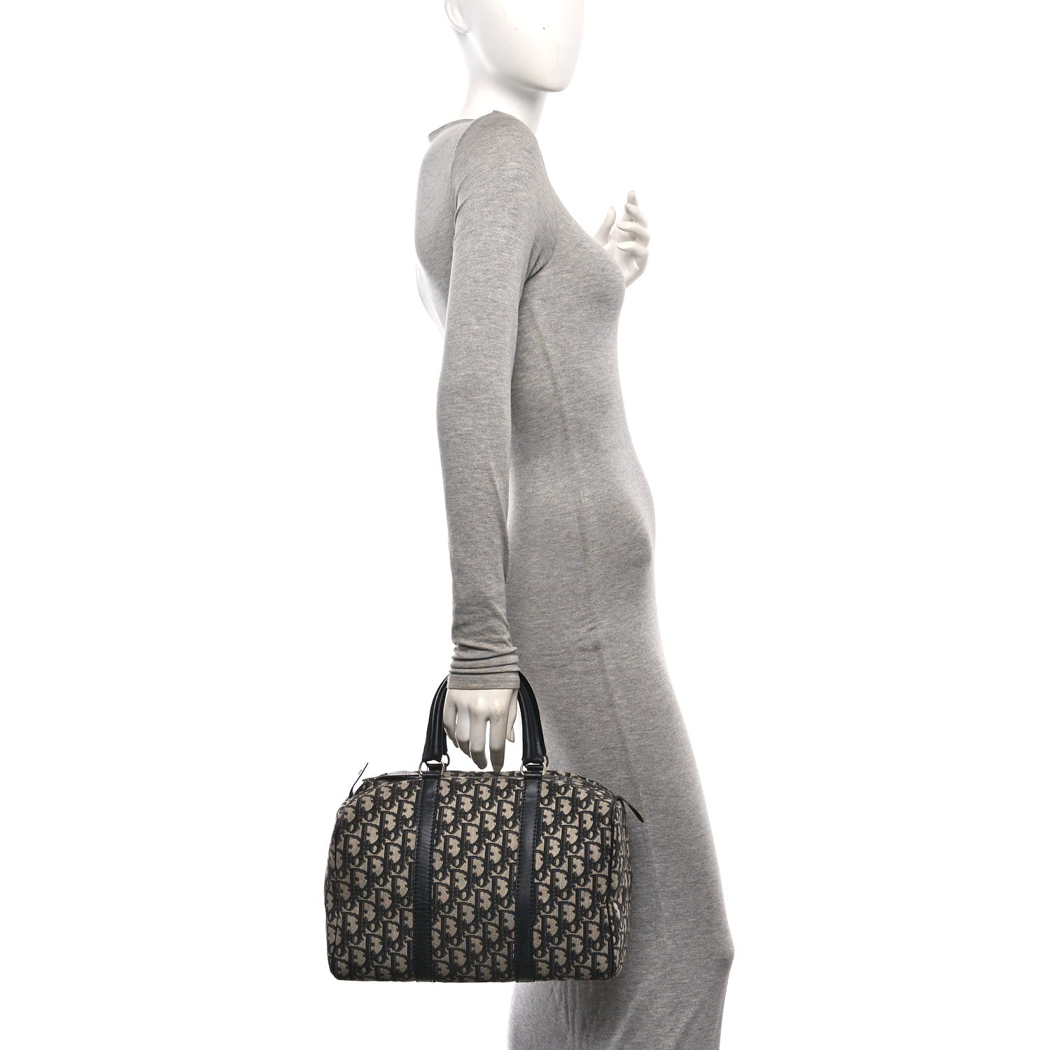 Christian Dior Monogram Boston Navy Blue 2 of 11