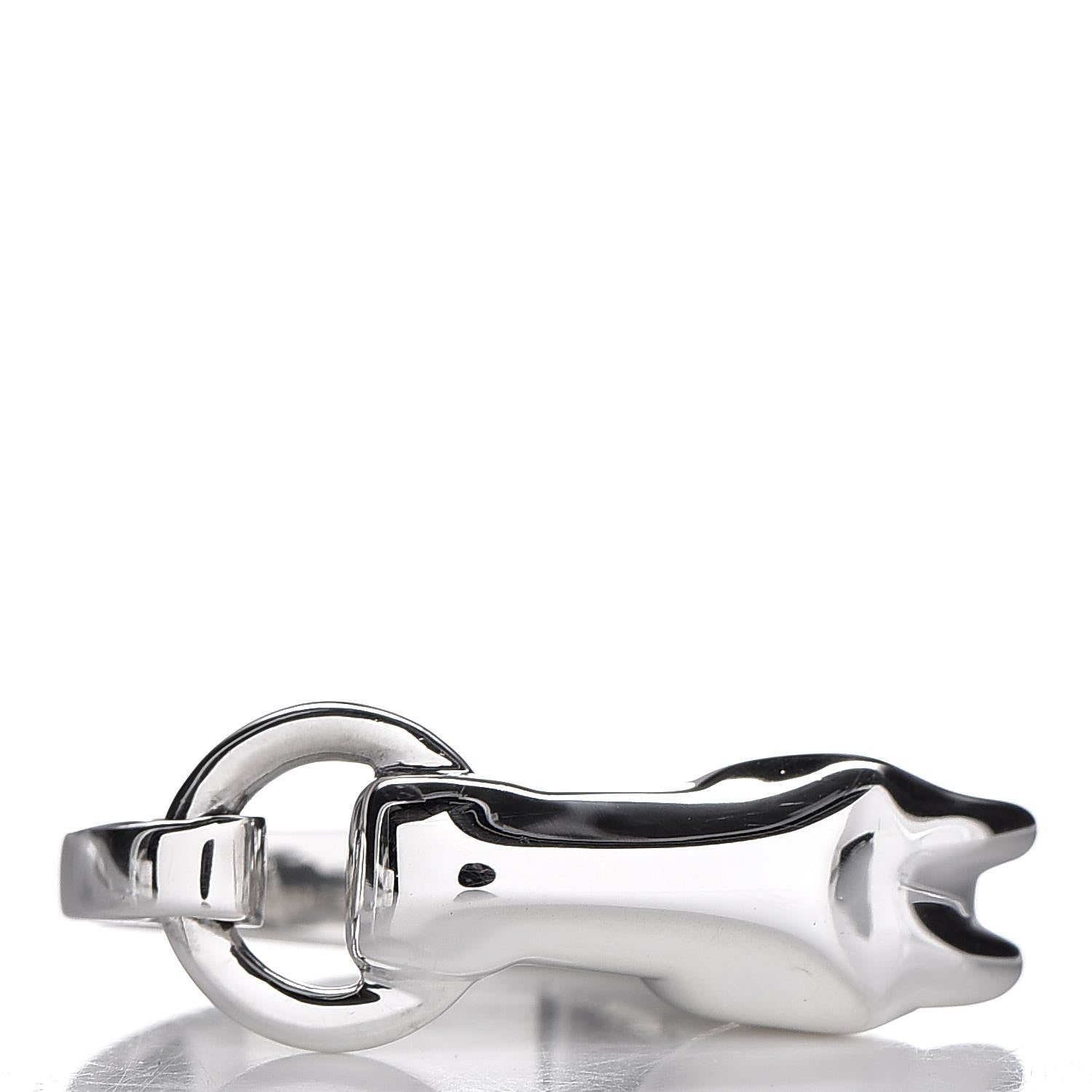 Hermes Sterling Silver Small Galop Ring 56 7.75 7 of 9