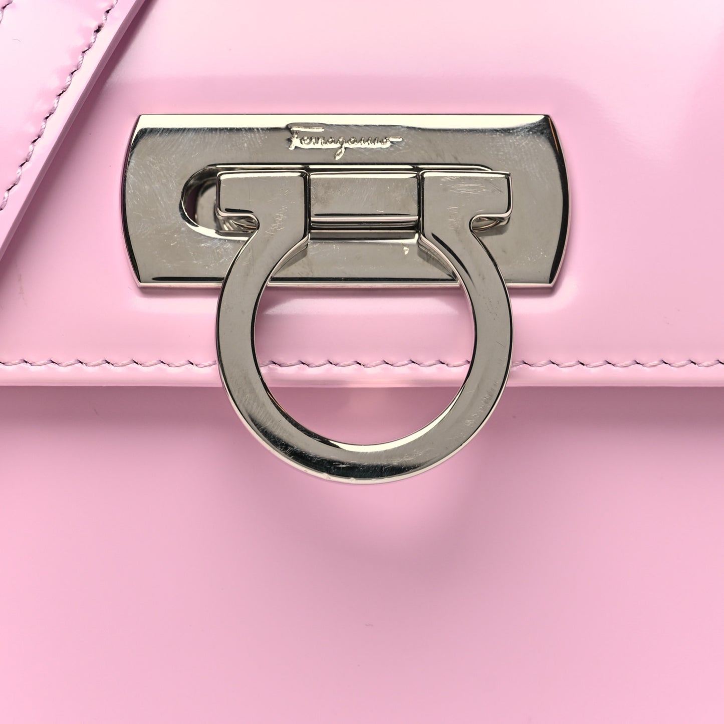 Brushed Calfskin Micro Iconic Top Handle Bag Bubble Gum