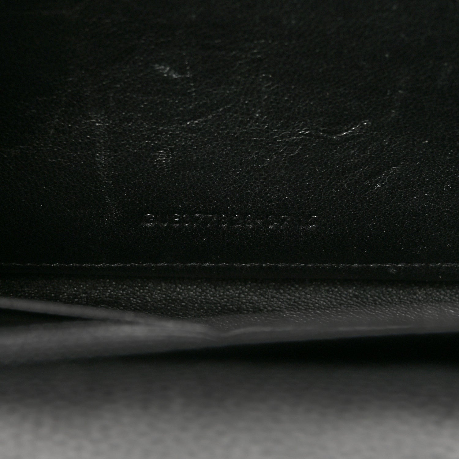 Saint Laurent Grain De Poudre Matelasse Chevron Monogram Chain Wallet Black 8 of 14