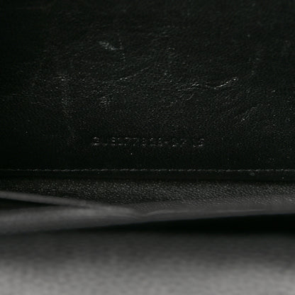 Saint Laurent Grain De Poudre Matelasse Chevron Monogram Chain Wallet Black 8 of 14