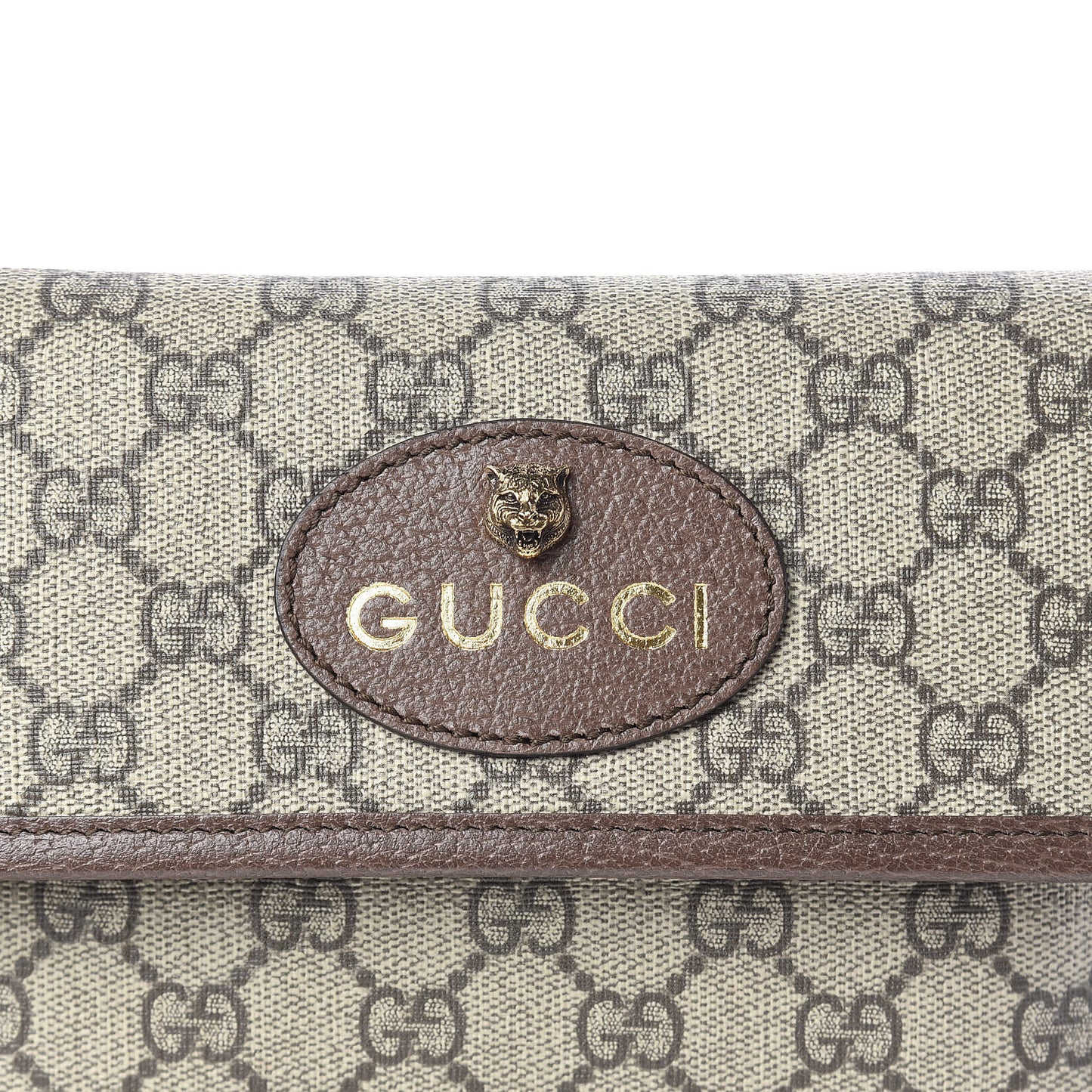 GG Supreme Monogram Neo Vintage Web Belt Bag Brown