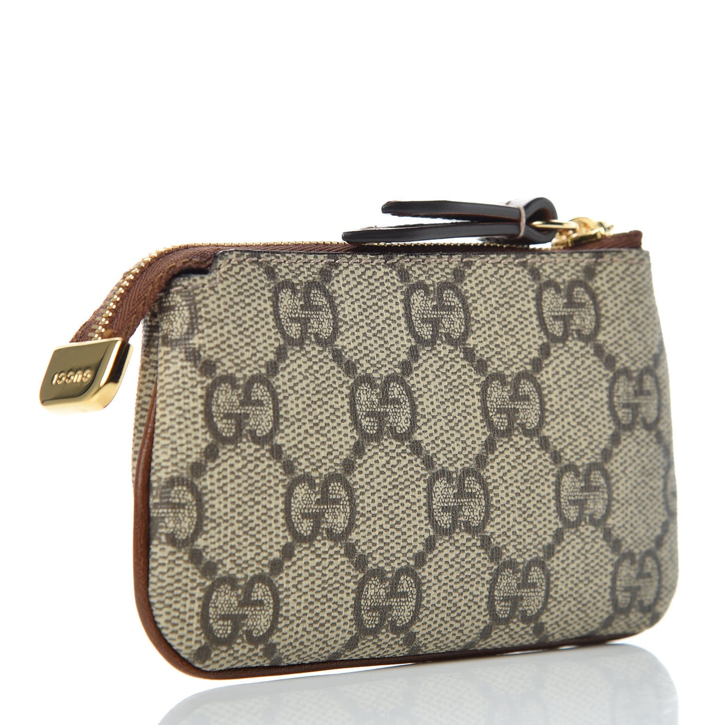 GG Supreme Monogram Key Case Brown